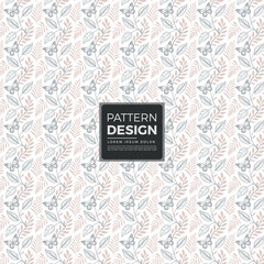 Delicate Floral Pattern with Butterflies and Leaves in Soft Tones for Design