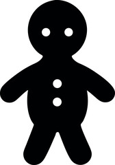 Festive Gingerbread Man Graphic for Christmas Decoration