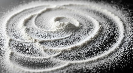 Naklejka premium White Powder Spiral - A Minimalist Composition of Texture and Form.