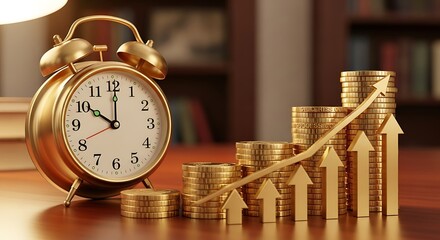 Time is money - Investment growth and financial planning concept.
