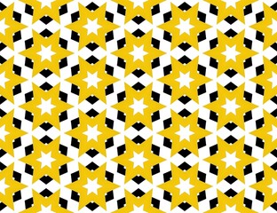 Seamless illustration of a yellow and white geometric cubes pattern texture design backdrop