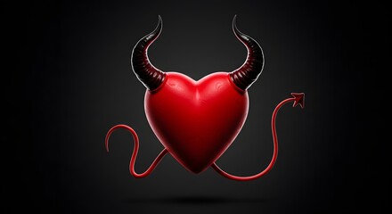 Devil Heart A Sinister Symbol of Dark Romance and Temptation