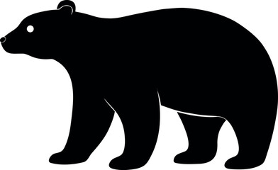 Polar Bear Vector Illustration on White Background