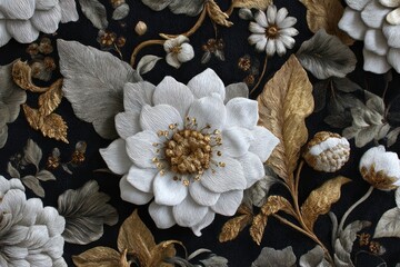 Detailed floral art, intricate design