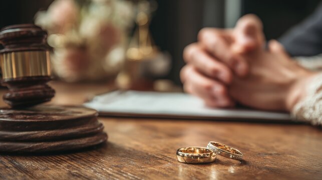 Couple seeks legal advice on marriage law weddings and spousal support Attorney consults on marriage certification