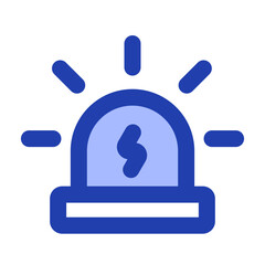 alarm sign blue icon