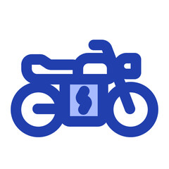 electric motorcycle blue icon