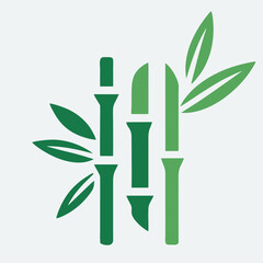 design logo icon  minimalist illustration plant bamboo
