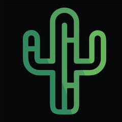 design logo icon  minimalist illustration simple  cactus