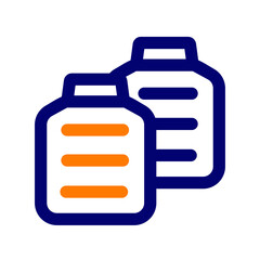 double battery duotone icon