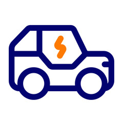 electic vehicle duotone icon