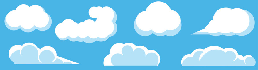 White clouds on the blue sky, sky composition