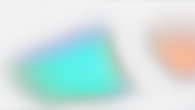 An abstract composition featuring glowing teal and orange light forms isolated on a transparent background.