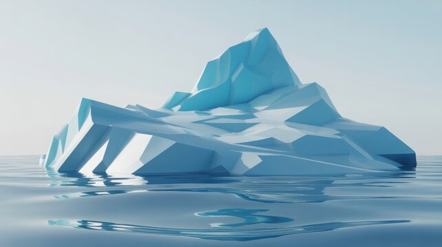 Iceberg: Angular Design, Floating in Water