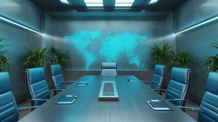 Empty office conference hall modern workplace interior and corporate meeting space concept - Powered by Adobe