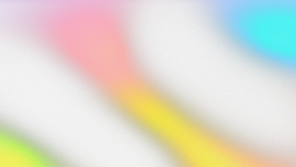 A vibrant abstract composition featuring colorful light streaks and bokeh effects on a transparent background.