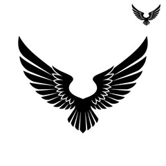 Obraz premium Abstract Dotted Wings Design on transparent background