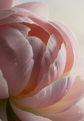 Soft pink tulip flower close up