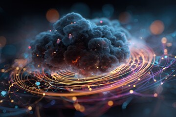 Abstract digital cloud