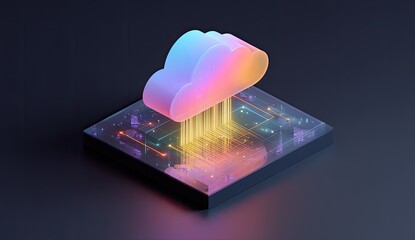 Abstract cloud computing concept
