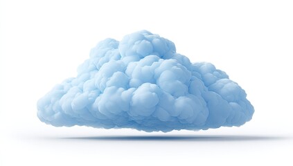 Light blue cloud shape on white background