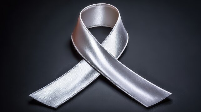 white ribbon for lung cancer awareness