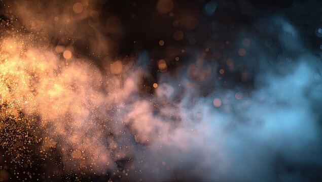 Abstract swirling smoke and fire effect
