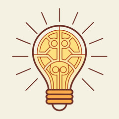 Abstract lightbulb symbol representing innovation and technology