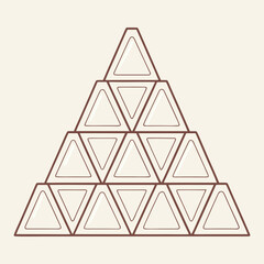 An abstract pyramid composed of stacked triangles