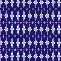 Stylish purple and blue geometric diamond pattern with symmetrical design, ideal for textiles, backgrounds, and fashion art. Geometric, pattern, purple, symmetry, stylish.