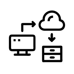 Obraz premium Cloud computing and data storage for technology