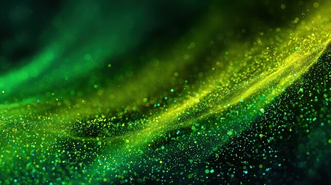 green abstract star background