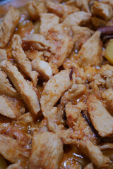 Spiced chicken with onions in a cozy setting