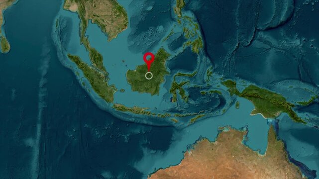 Indonesia Archipelago Map Animation - Highlighting Island Boundaries