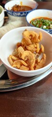 Pork rinds, a northern Thai food