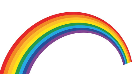 Obraz premium Semicircular rainbow arching across a black background