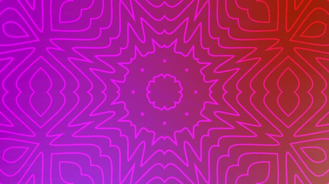 Purple symmetrical geometric pattern suitable for web backgrounds, textiles, stationery, and packaging designs, adding a pop of modern elegance.