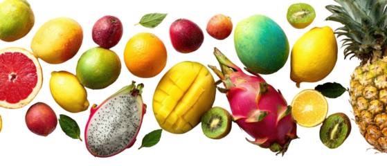 Colorful assortment of tropical fruits (1)