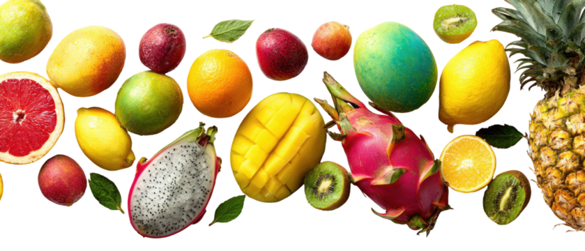Colorful assortment of tropical fruits (1)