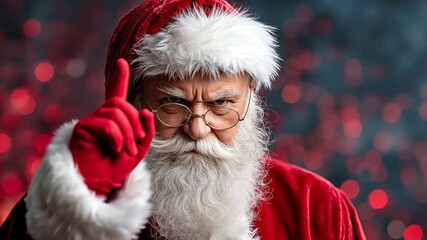 A man dressed as Santa Claus giving a thumbs up - Powered by Adobe