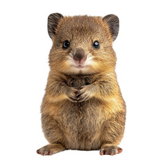 Obraz premium Angular view full body shot of a baby quokka studio shot isolated on a white transparent background