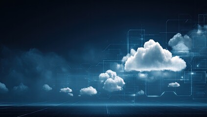 Digital clouds over a dark horizon