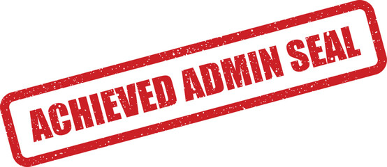 Grunge style achievement stamp icon with text, angled view perfect for designs