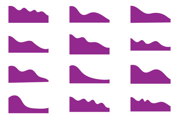 Set of Dividers Shapes collection. Certificate frame vector shape, wavy luxury header border. eps 10