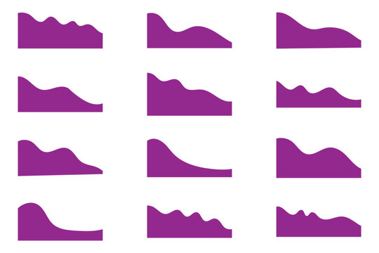 Set of Dividers Shapes collection. Certificate frame vector shape, wavy luxury header border. eps 10 - Powered by Adobe