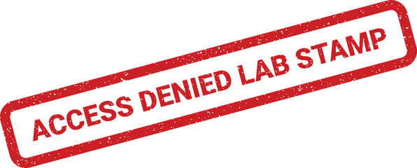 Isolated access denied lab stamp with grunge texture, rectangular shape