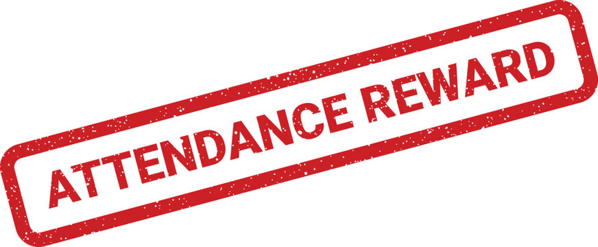 Isolated Grunge Attendance Reward Stamp with Speckled Effect, Business Recognition Concept - Powered by Adobe
