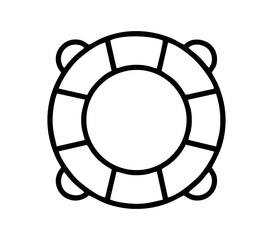 lifebuoy ring on white background