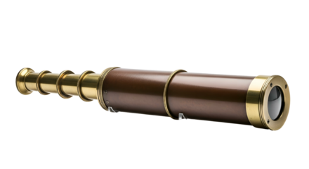 Antique spyglass brown body, brass accents