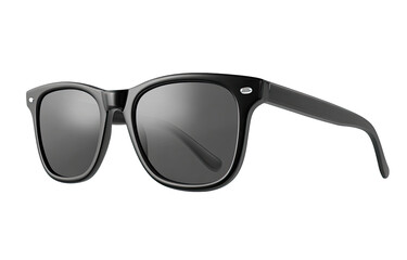 Fototapeta premium Black square sunglasses, angled view